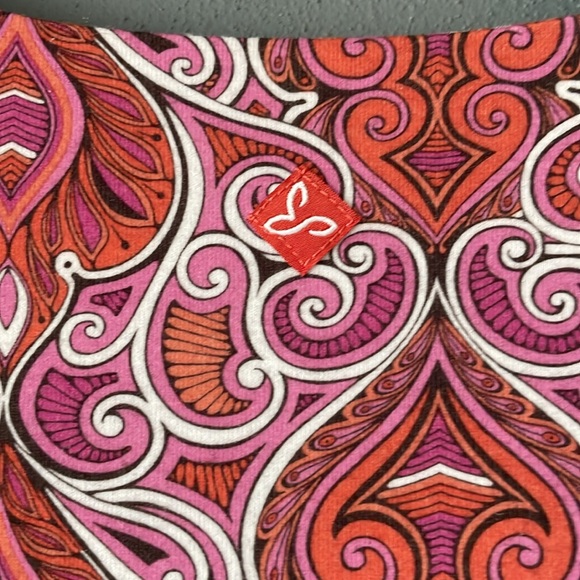 Prana Surplice Dress in Orange & Pink Paisley - Sleeveless - Twist Sash - size M - Picture 5 of 8